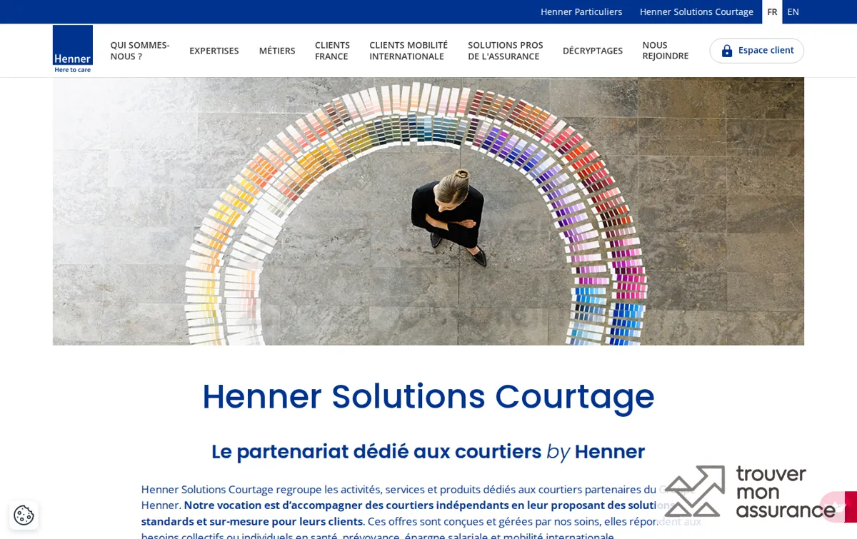 Capture : Henner Solutions Courtage - Henner